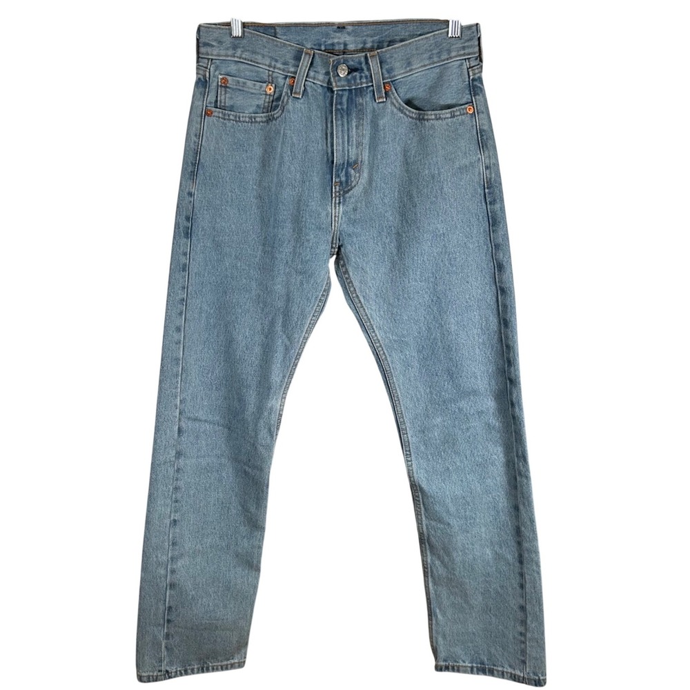 Levi's 505 Regular Fit Straight Leg Jeans Light Wash Blue Size 29x32